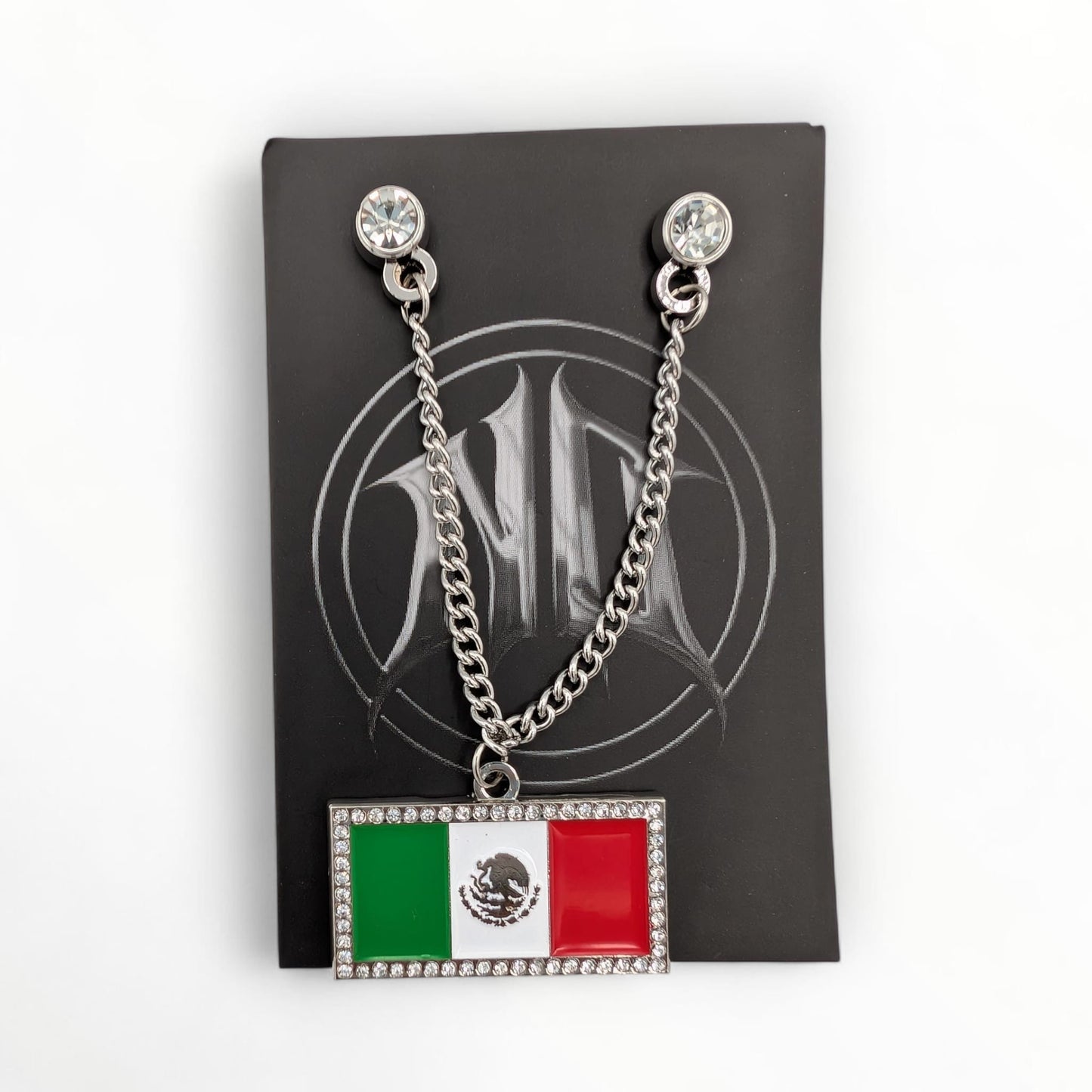 mexico flag chain hat pin soft enamel streetwear accessory