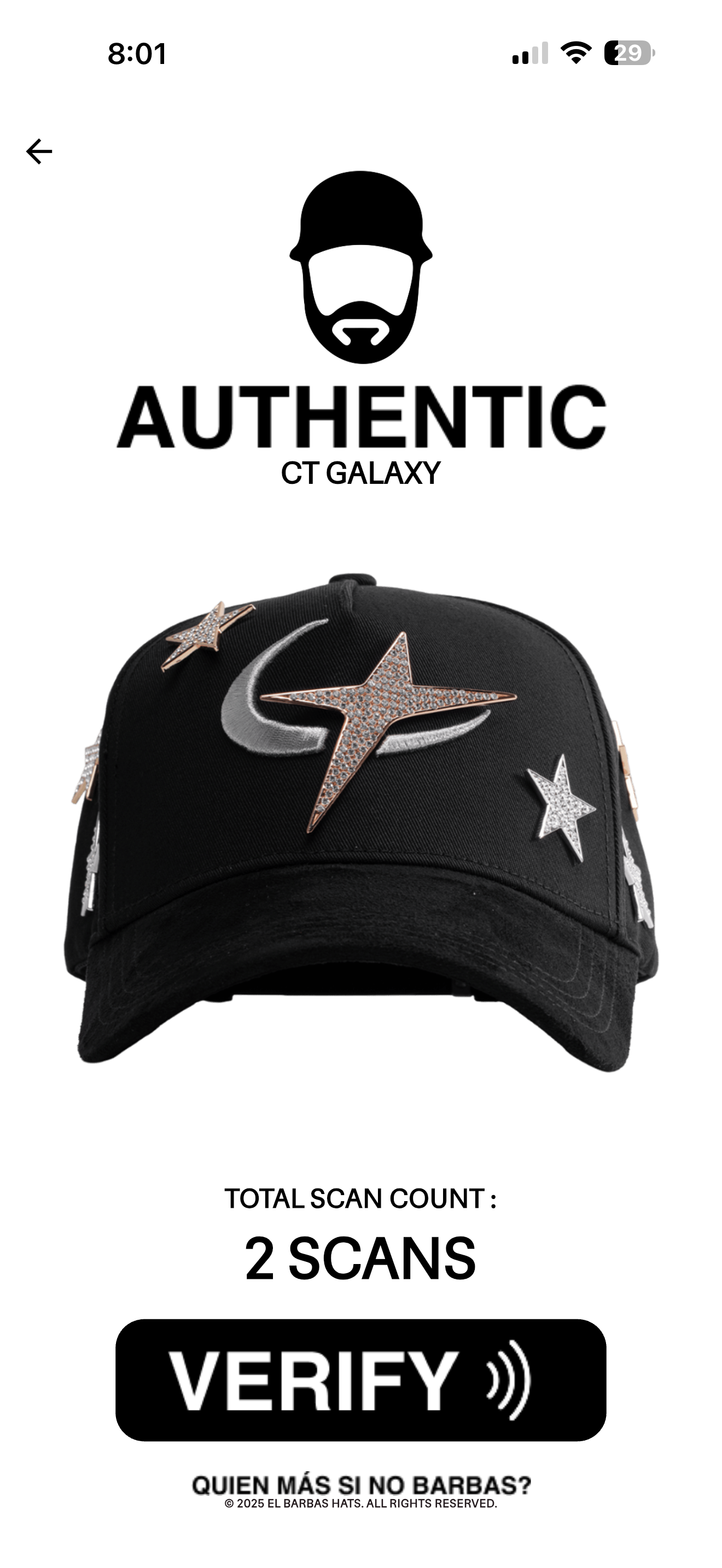 El Barbas Hats - CT Galaxy 24K Gold