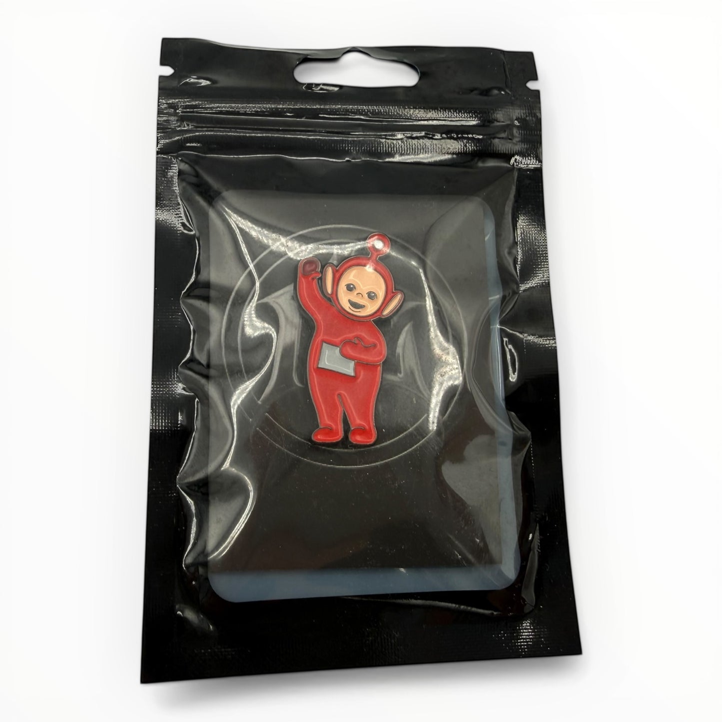 Red Cartoon Character Enamel Pin – Retro Kids Style Hat Pin