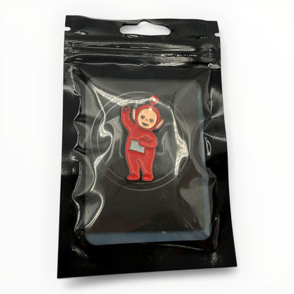 Red Cartoon Character Enamel Pin – Retro Kids Style Hat Pin