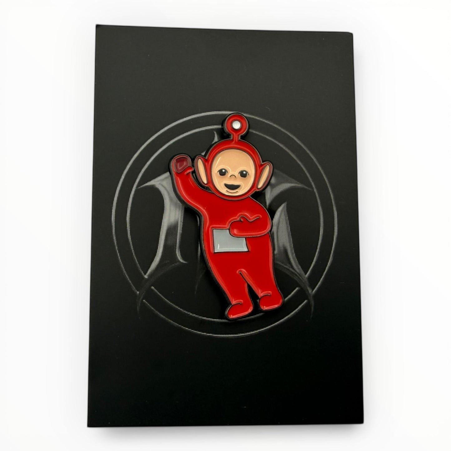 Red Cartoon Character Enamel Pin – Retro Kids Style Hat Pin