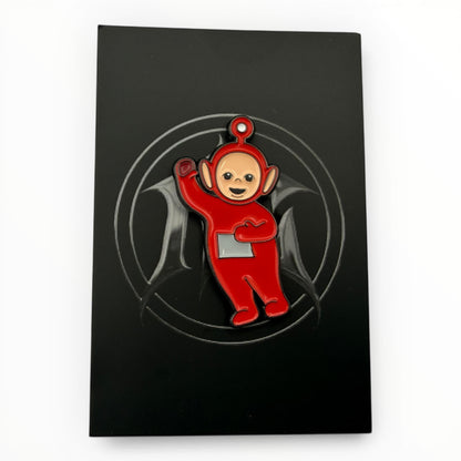 Red Cartoon Character Enamel Pin – Retro Kids Style Hat Pin