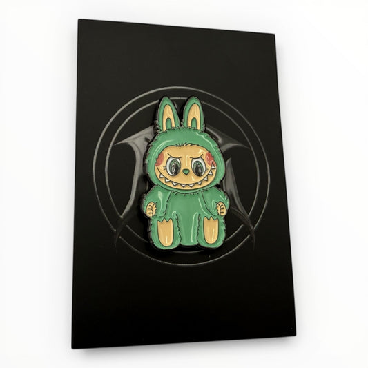 Creepy Bunny Enamel Pin – Dark Cute Streetwear Hat Accessory