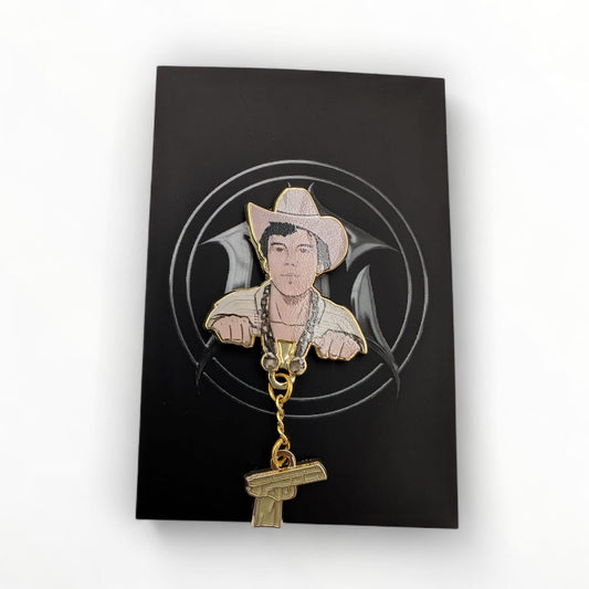 El Rey Del Corrido 9MM Chain - Streetwear Soft Enamel Pin