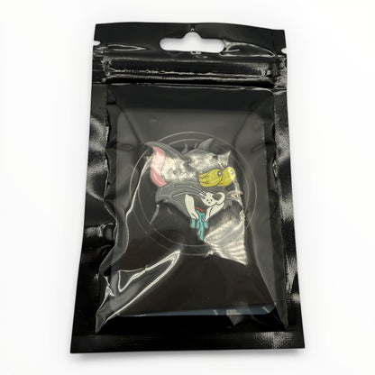 Trippy Cat Enamel Pin – Cartoon Streetwear Hat Pin – Funny Drip Design