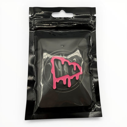 Pink Drip Hat Logo Enamel Pin – Streetwear Fitted Hat Accessory