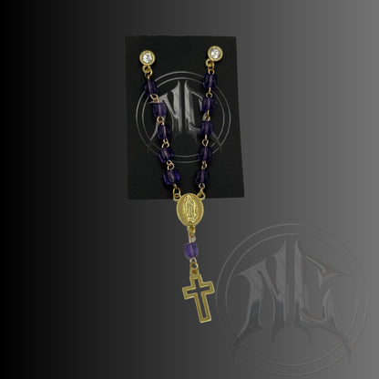 Cross Rosary - Soft Enamel Pin (Various Colors)