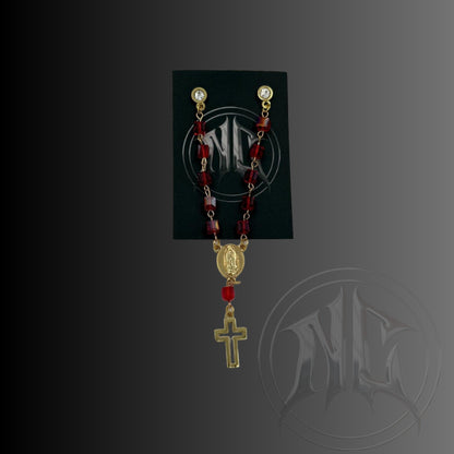 Cross Rosary - Soft Enamel Pin (Various Colors)